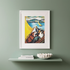 Sailing Boat on the Tegernsee by August Macke – Expressionist Art Print