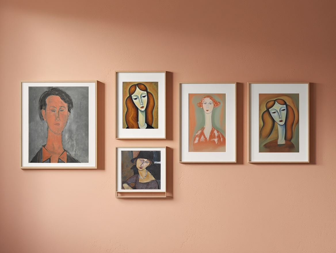 Modigliani Soft Features – Modern Portrait Print