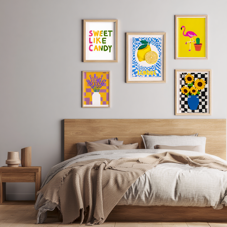 Colourful Electric Yellow – 5 Vibrant Prints for Home Décor