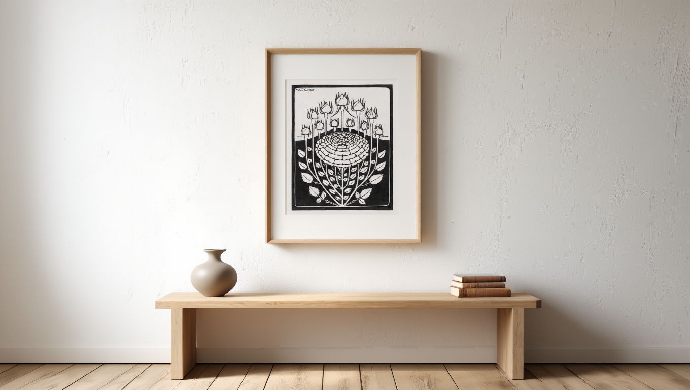 Rose Bush Poster by Julie de Graag, 1919 – Botanical Art Print