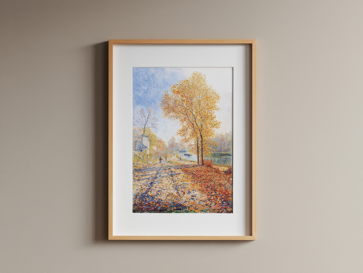 Bords du Loing Effet d'Automne le Matin à Moret