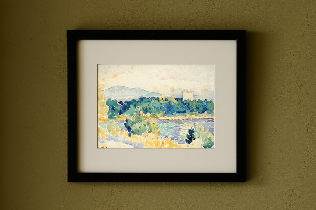 Henri-Edmond Cross - Mediterranean Landscape with a White House