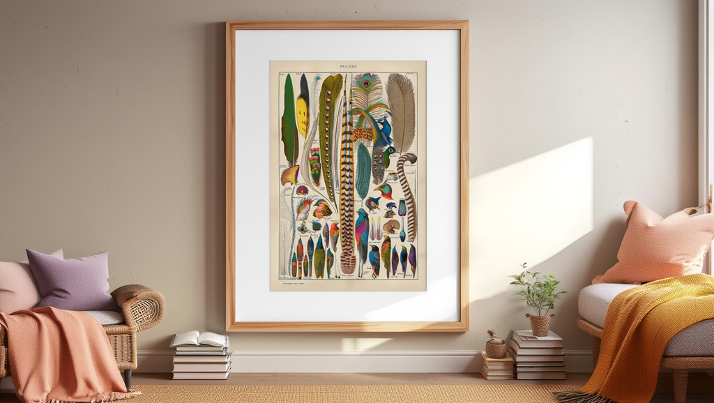 Adolphe Millot - Plumes Poster