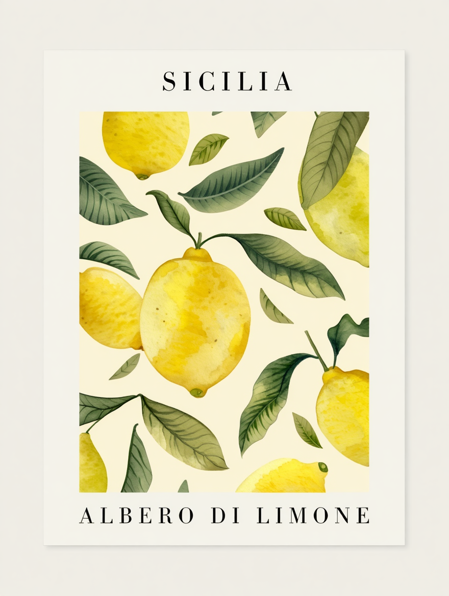 5 Italian Fruits Prints – Colorful Kitchen & Dining Wall Art