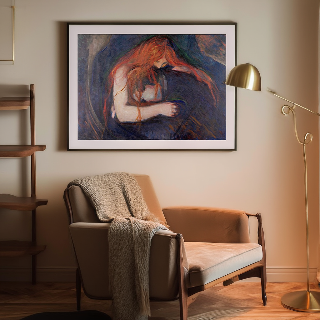 Vampire – Edvard Munch (1893) | Expressionist Figurative Art Print