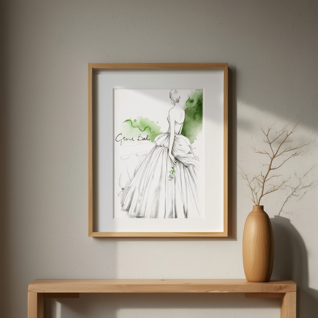 Grand Bal Poster – Vintage French Fashion Illustration Wall Art