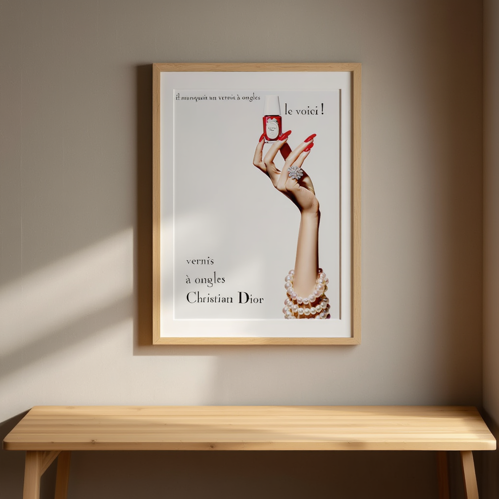 Vintage Christian Dior Poster - Vernis à ongles II