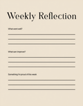 Weekly Reflection – Minimalist Motivational Art Print