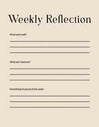 Weekly Reflection – Minimalist Motivational Art Print