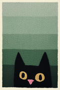 Curled Comfort – Illustrated Cat Wall Art