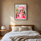 Affiche du jardin rose