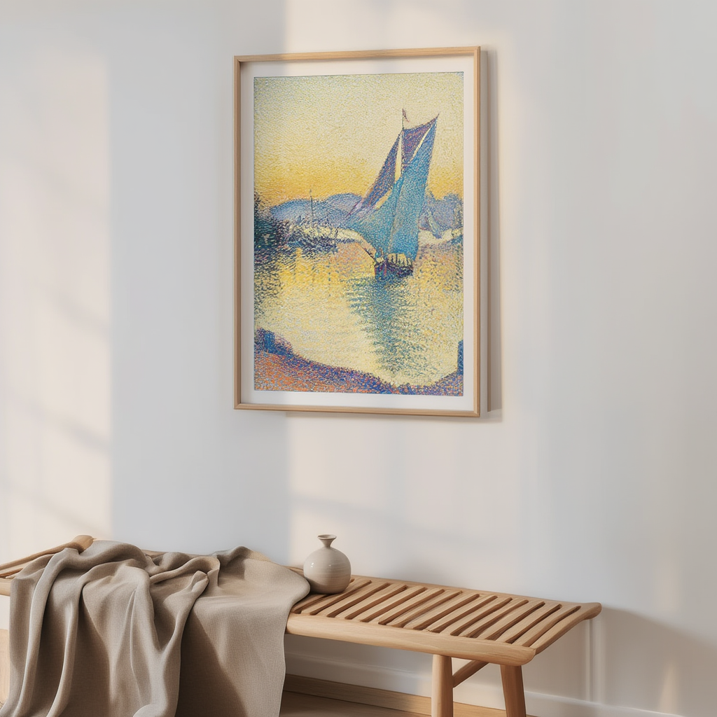 Paul Signac - Le Port au soleil couchant Opus 236 Poster