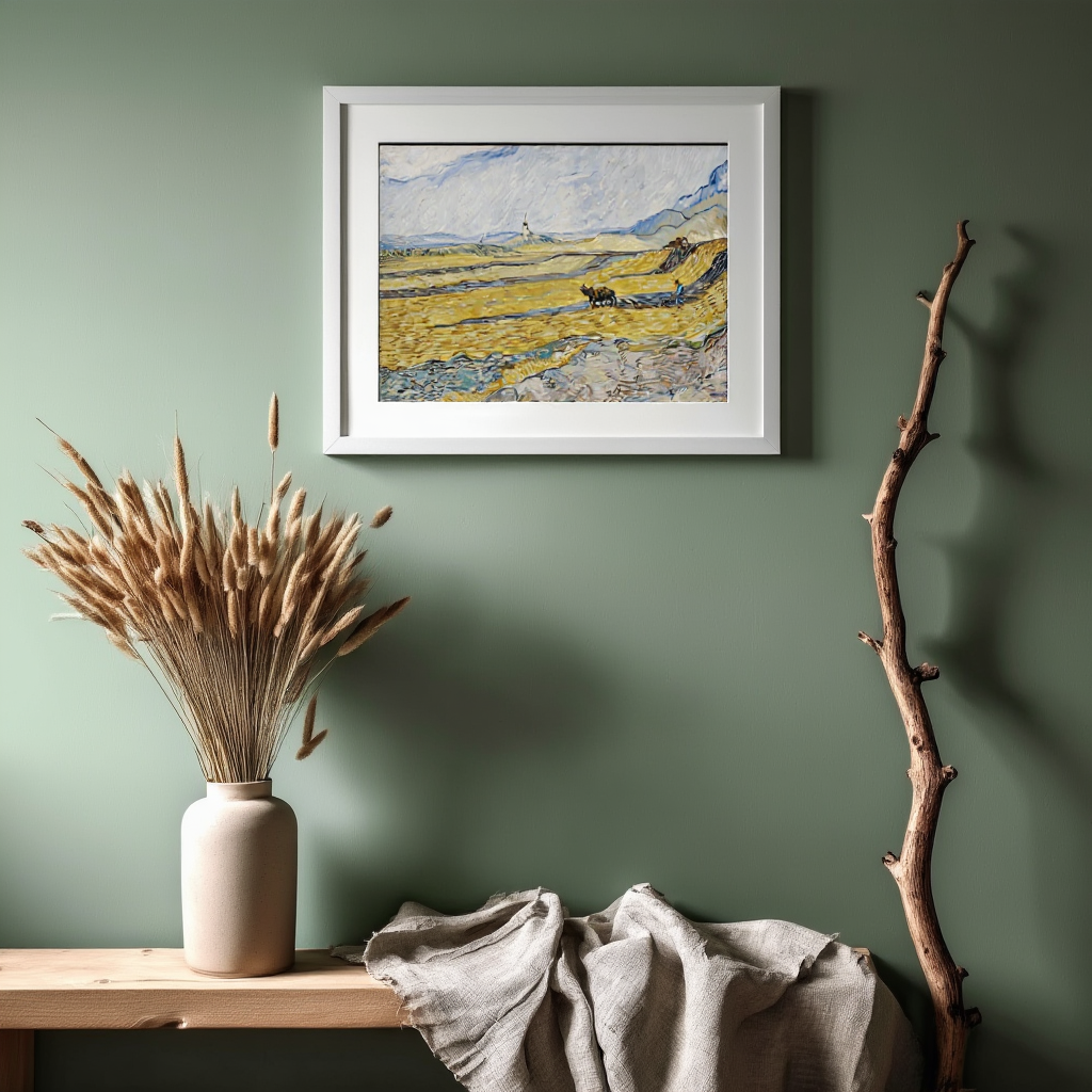 Vincent Van Gogh - Enclosed Field with Ploughman