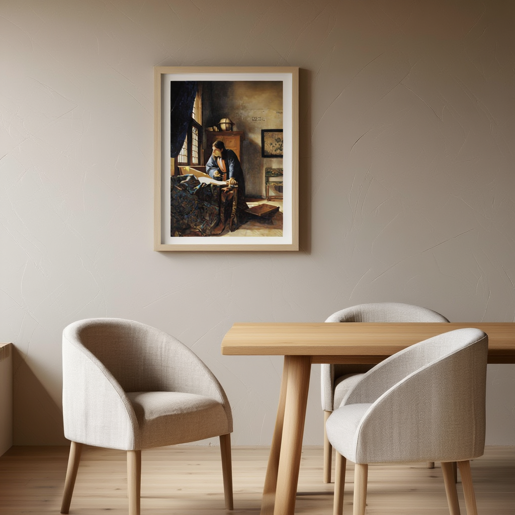 Johannes Vermeer – The Geographer - Iconic Dutch Golden Age Art Print