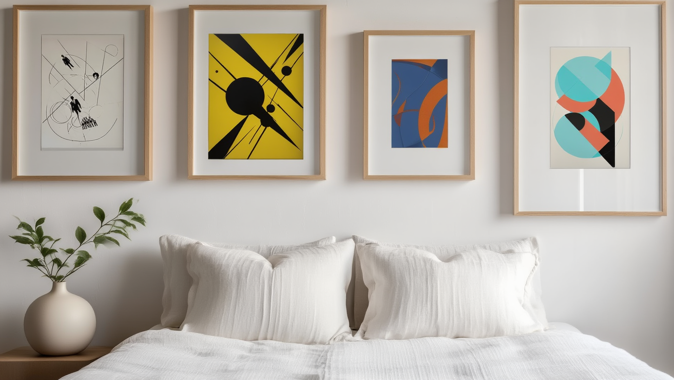 László Moholy-Nagy – 4 Modernist Prints | Abstract Geometric Art Collection