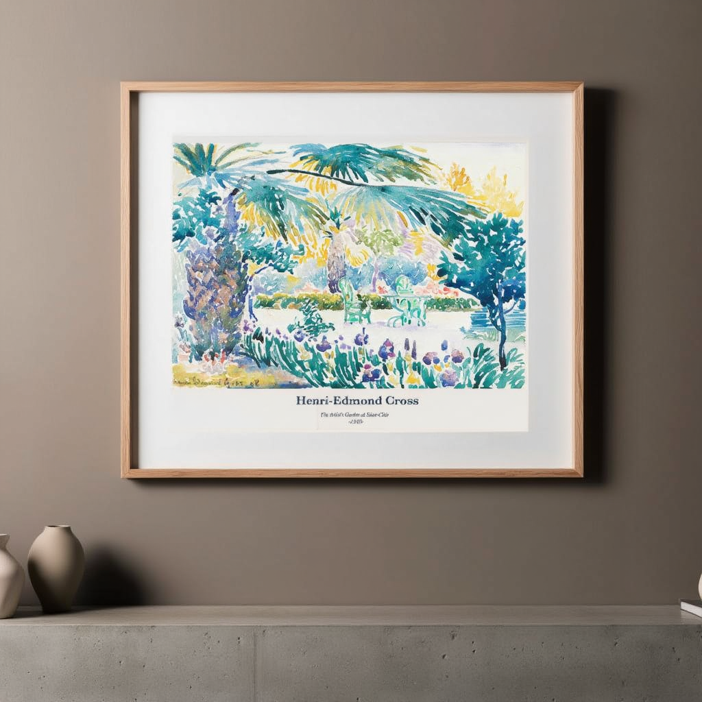 Henri-Edmond Cross - Le Jardin des Artistes à Saint-Clair | Affiche | HakyArts