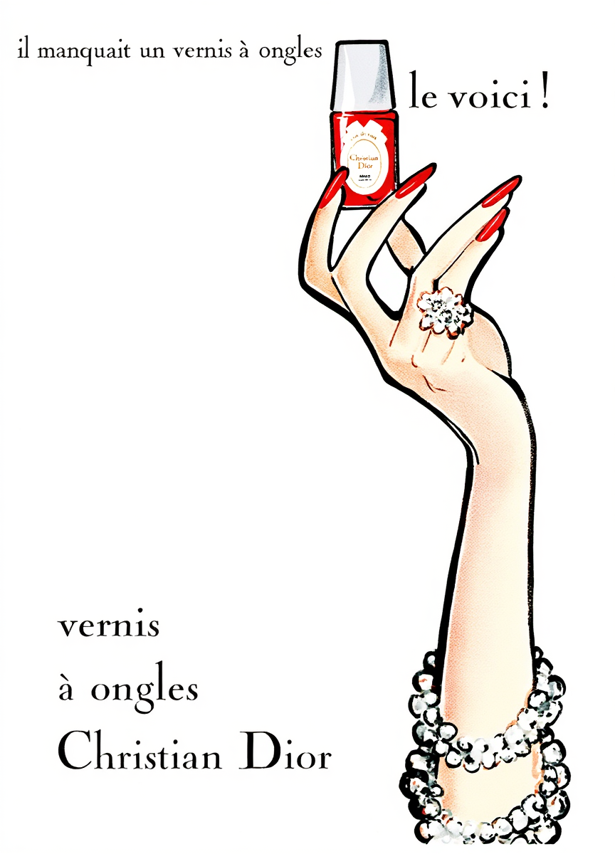 Vintage Christian Dior Poster - Vernis à ongles