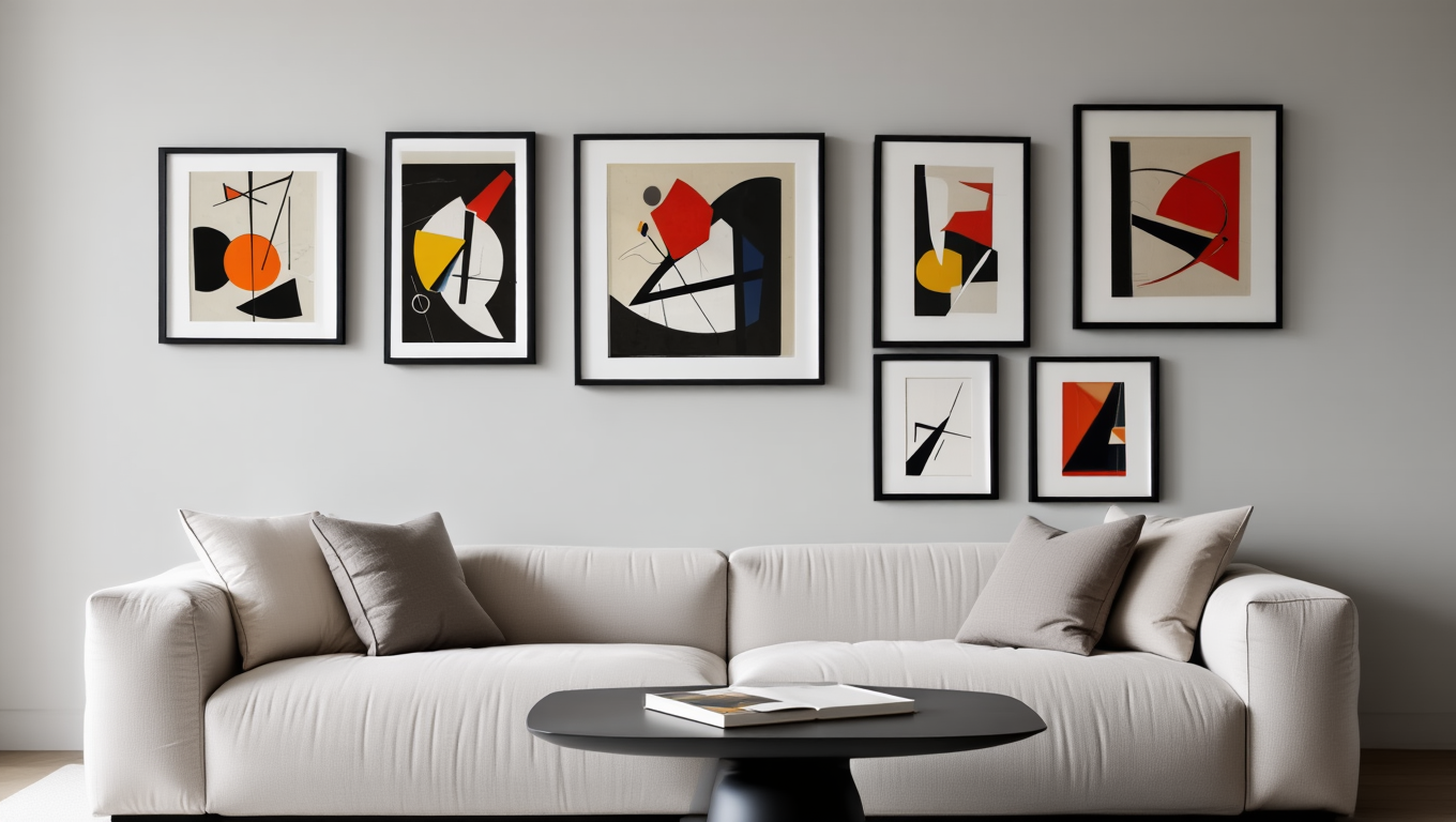 Kandinsky Bauhaus Art – Office Set of 6 Modern Prints