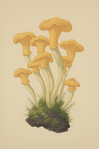 Earthbound Caps – Shiitake Botanical Illustration