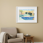 Woman Walking on the Banks of the Aven – Émile Bernard Poster | Post-Impressionist Breton Figure & Landscape Art Print - Hakyarts