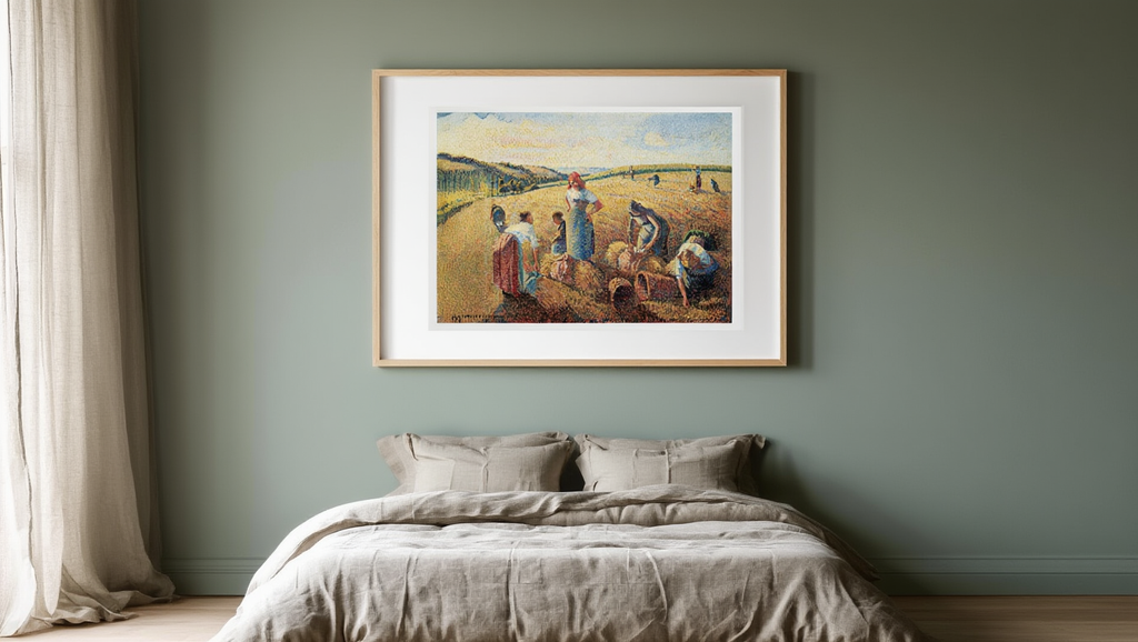 The Gleaners by Camille Pissarro (1889) – Impressionist Rural Landscape Art Print