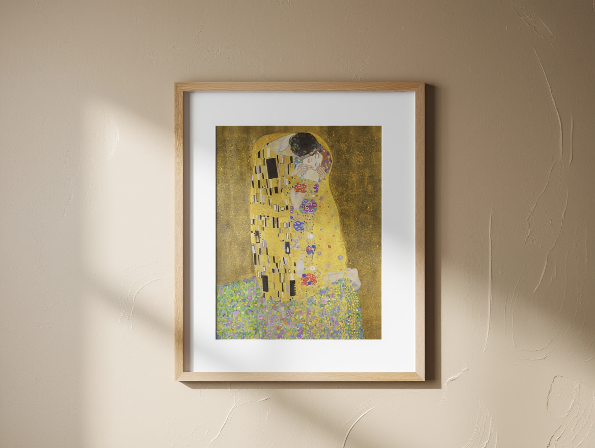 Gustav Klimt – The Kiss Print (1907-1908) – Iconic Symbolist Art Poster