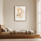 Abstract Brush Beige Poster | Minimalist Modern Wall Art Print