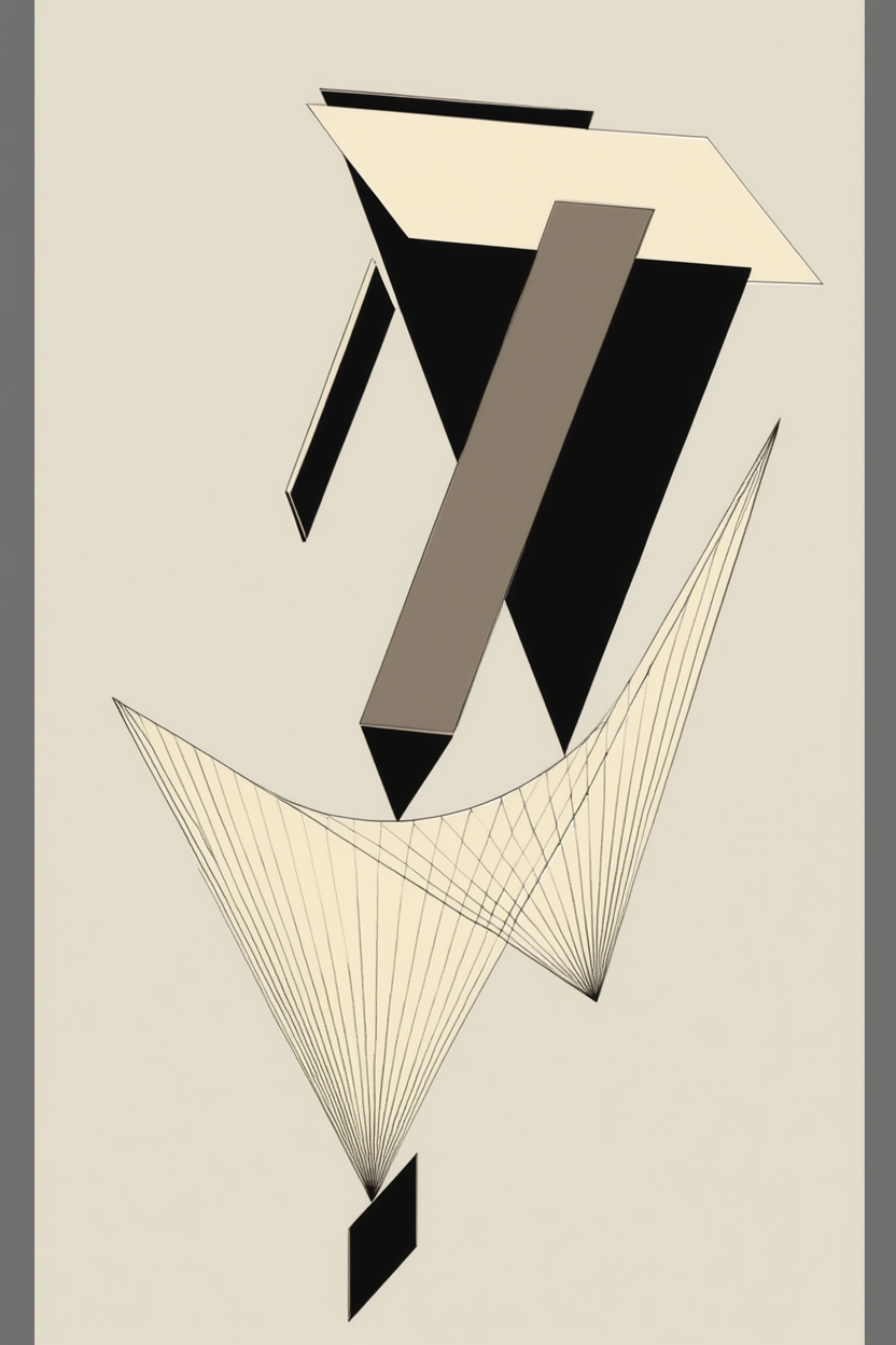 Set of 3 Moholy-Nagy & El Lissitzky Composition Prints – Red, Black & Grey Modernist Wall Art - Hakyarts