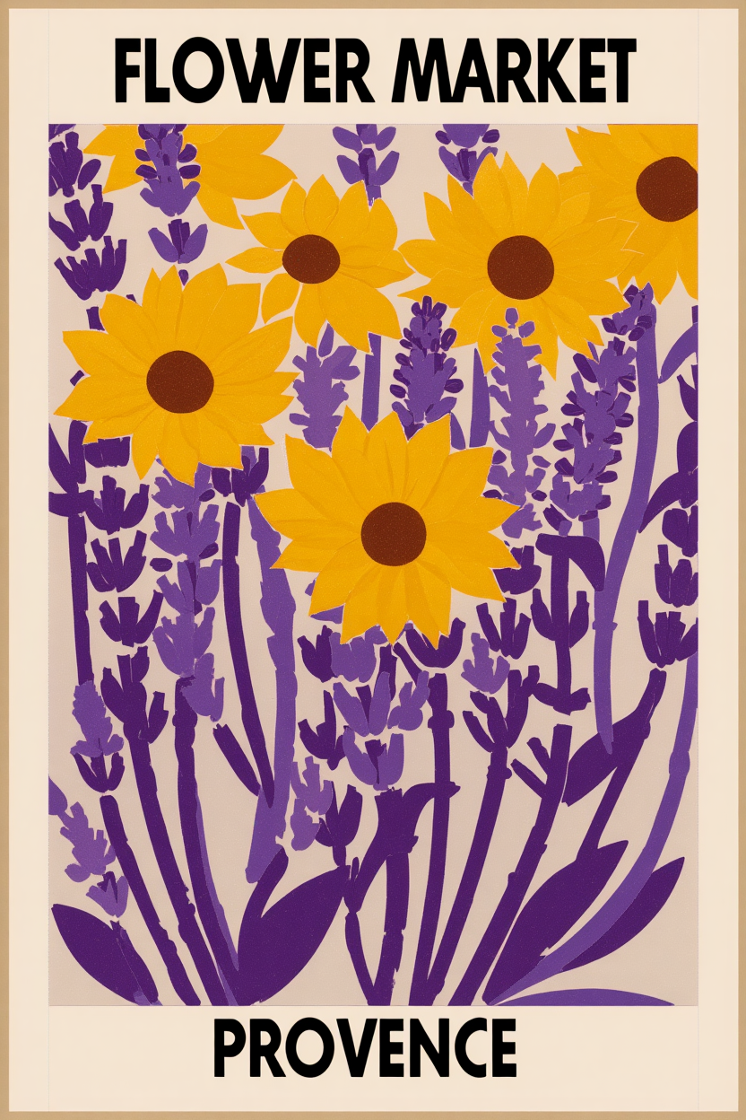 4 Flower Market City Prints – Colorful Travel & Home Wall Art