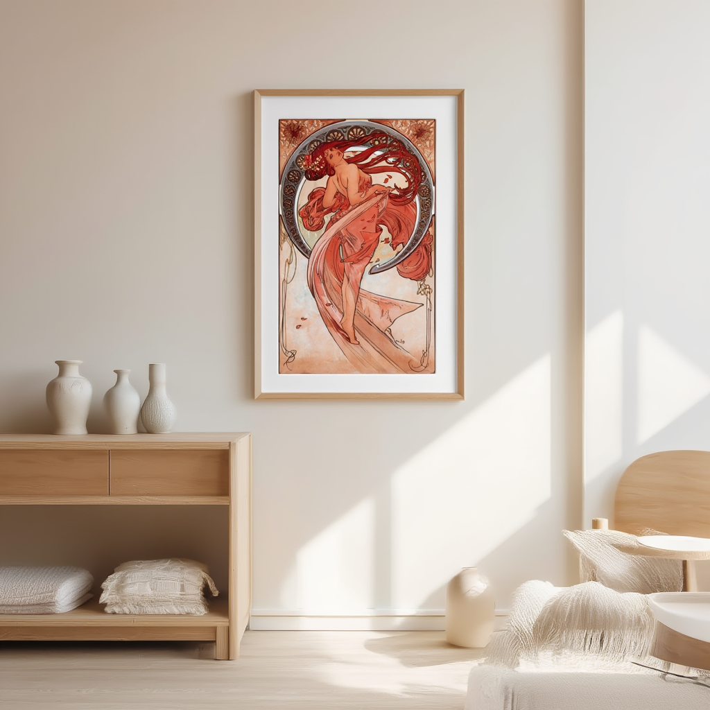 Dance Poster by Alphonse Mucha – Art Nouveau Decorative Art Print