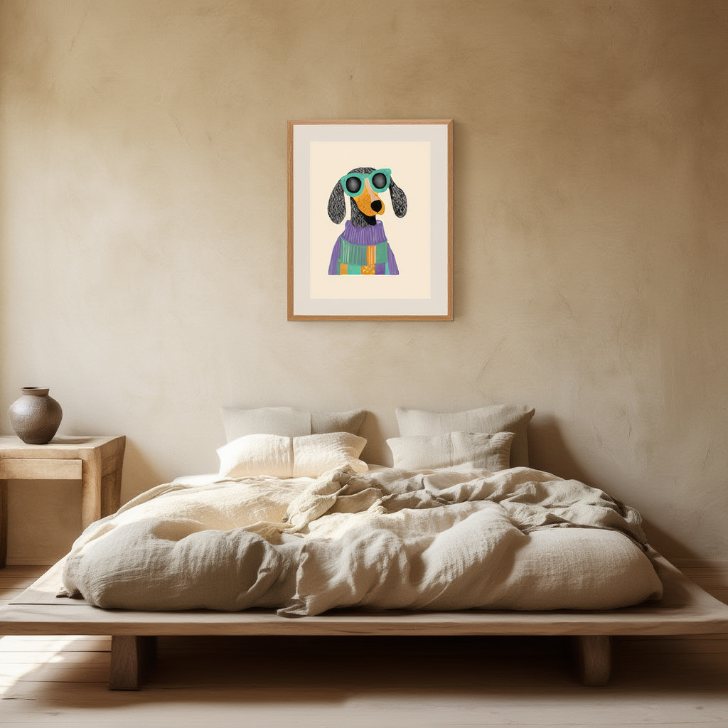 Golden Gaze — Beagle Illustration Print