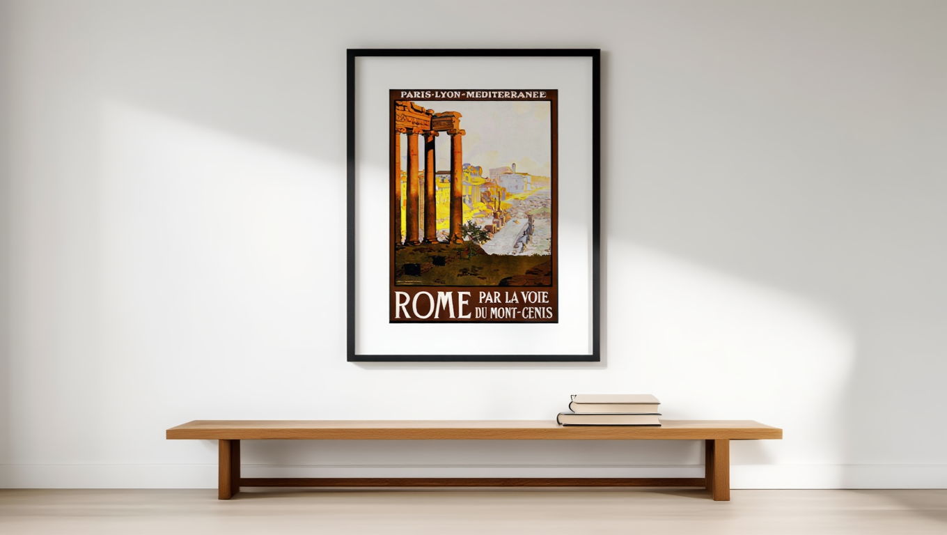 Paris-Lyon Vintage Travel Poster