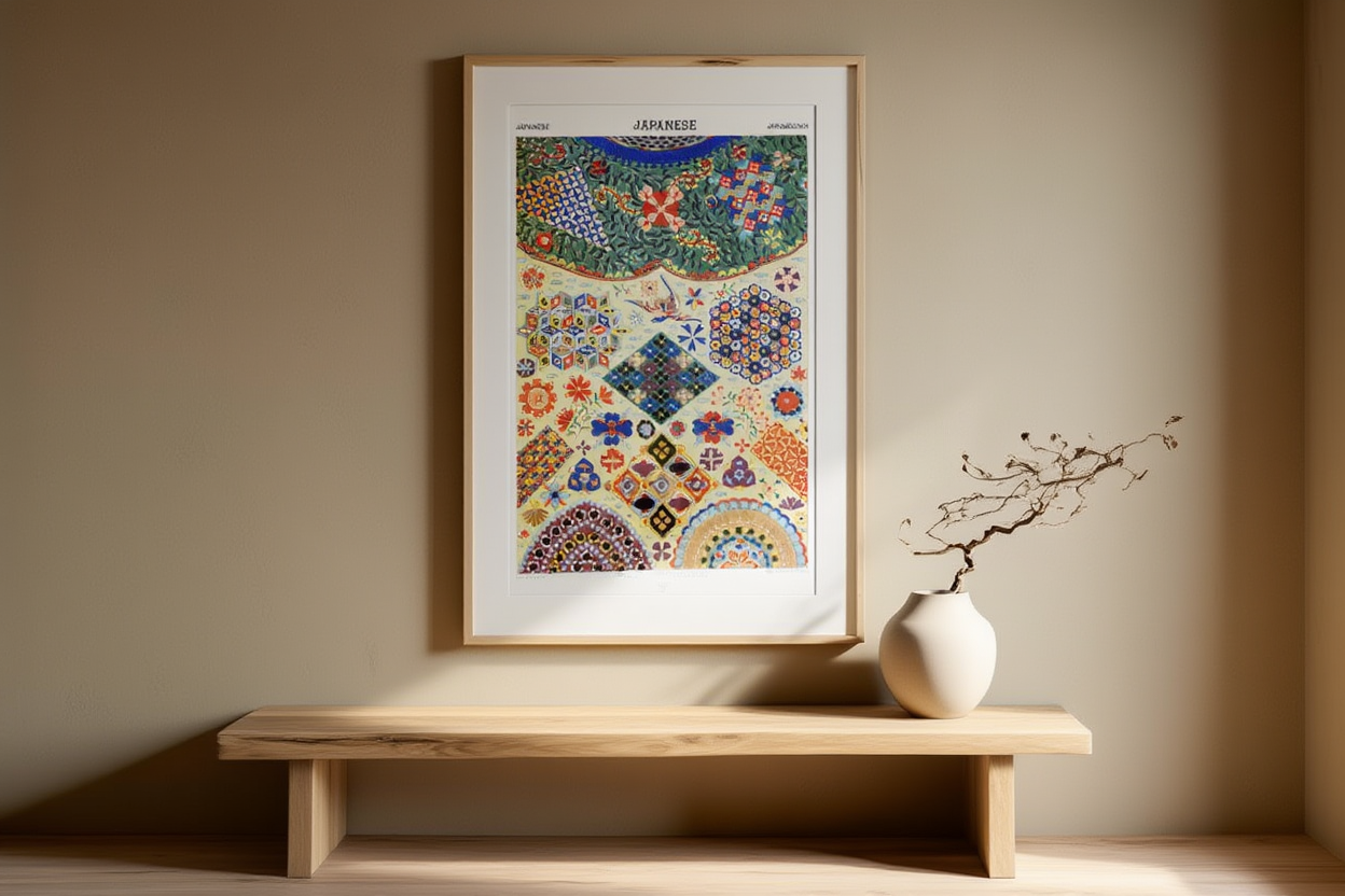 Auguste Racinet – Japonais Print – XVI Century Vintage Historical Art Poster