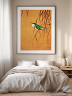 Songbird in Reeds – Ohara Koson Poster | Japanese Nature Art Print - Hakyarts