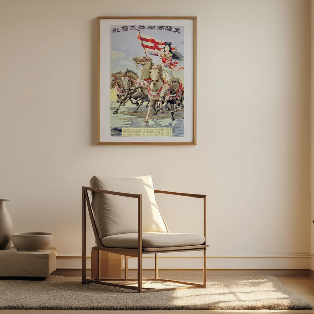 Goddess on Horseback Poster – Kabushiki Kaisha Vintage Art Print