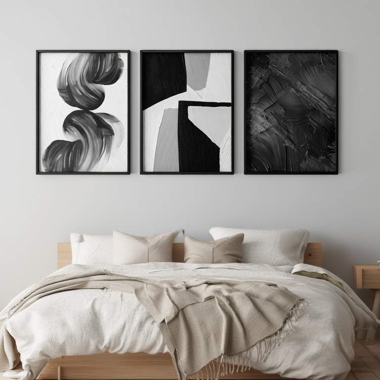 Minimalist Texture Painting Collection – Version 2 – Set of 3