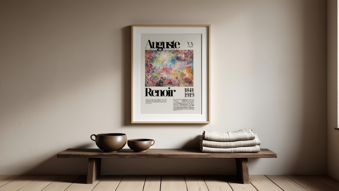 Vintage Auguste Renoir Art Exhibition Poster – Classic Museum Print