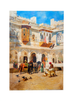 The Rajah Starting on a Hunt – Edwin Lord Weeks (1885) | Orientalist Art Print - Hakyarts