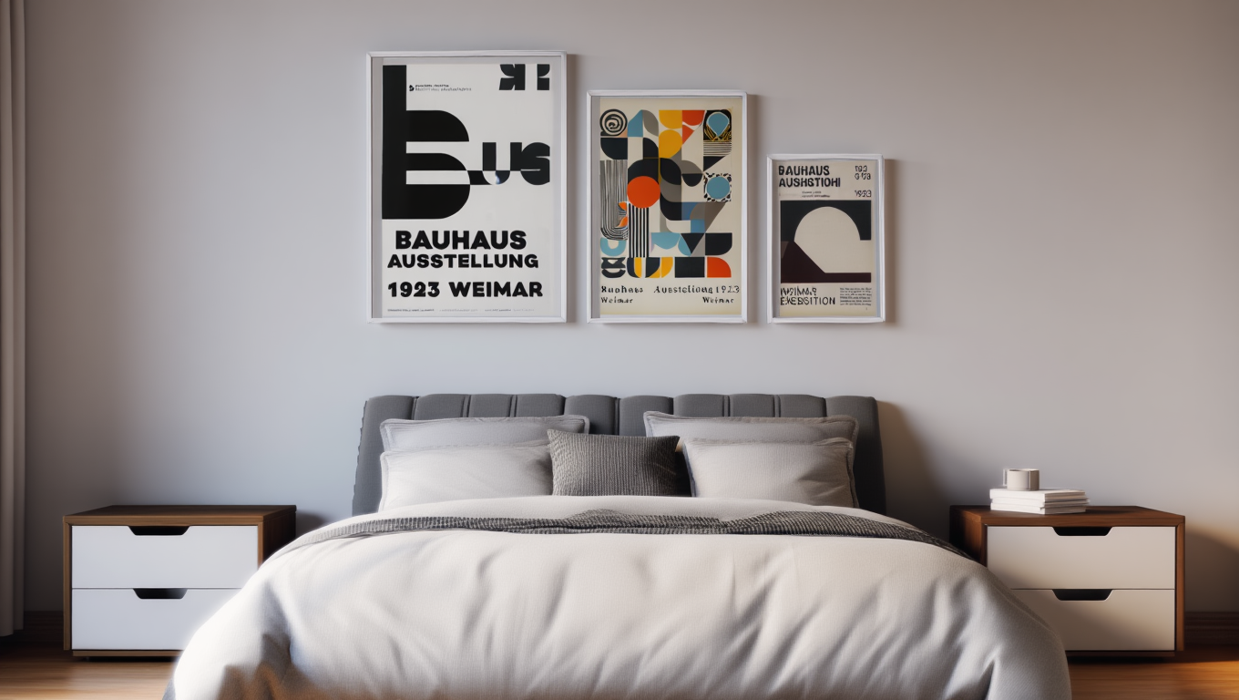 Bauhaus 1923 Exhibition Poster Bundle – Office Set of 3