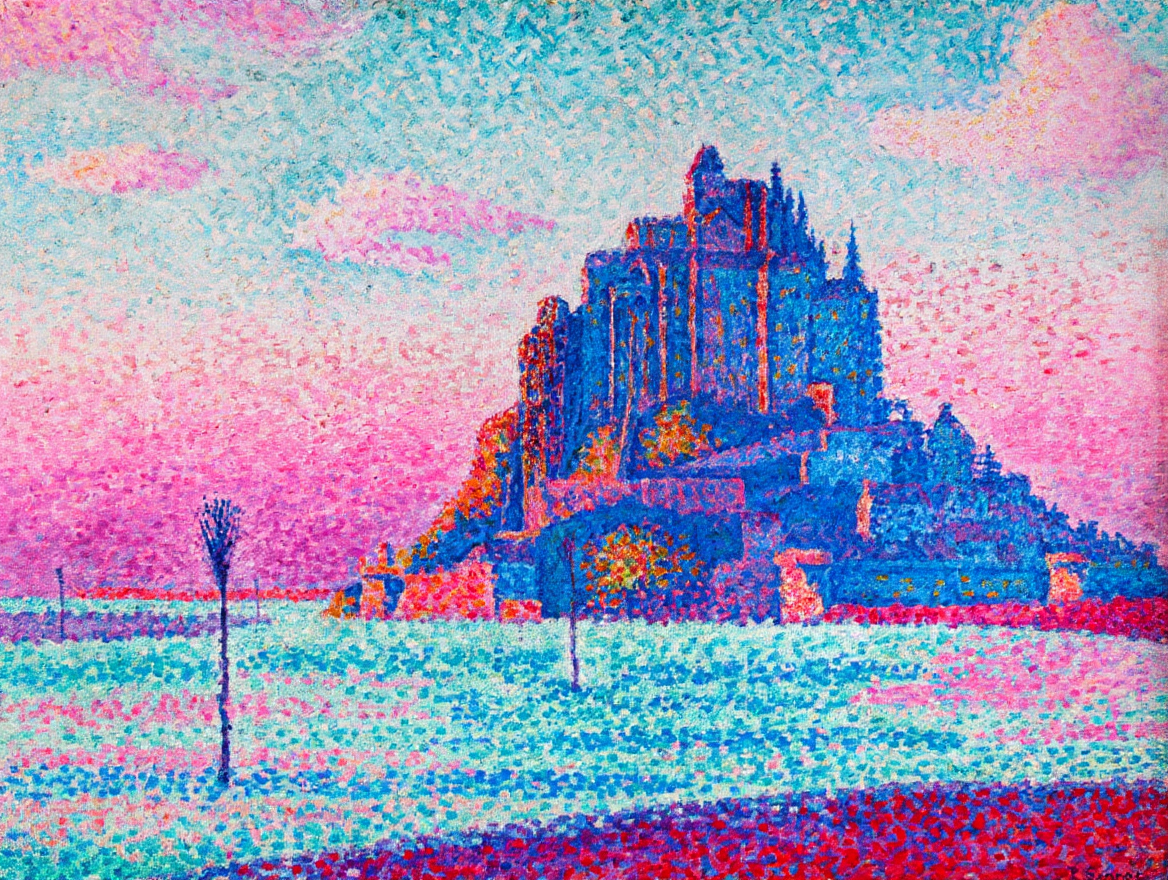 Mont Saint-Michel,Setting Sun (1897)Paul Signac
