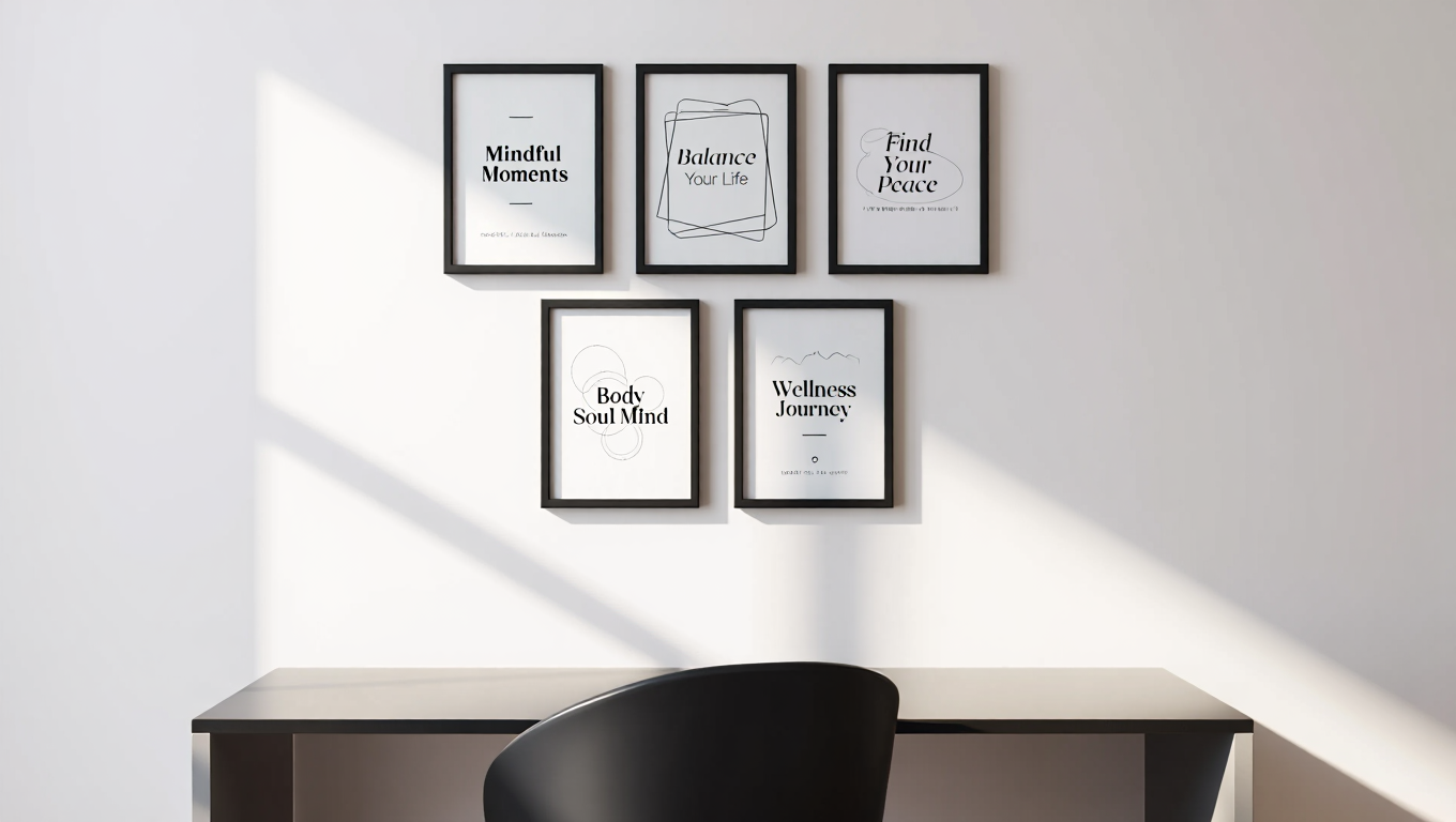 Body, Soul & Mind Art – Office Set of 5