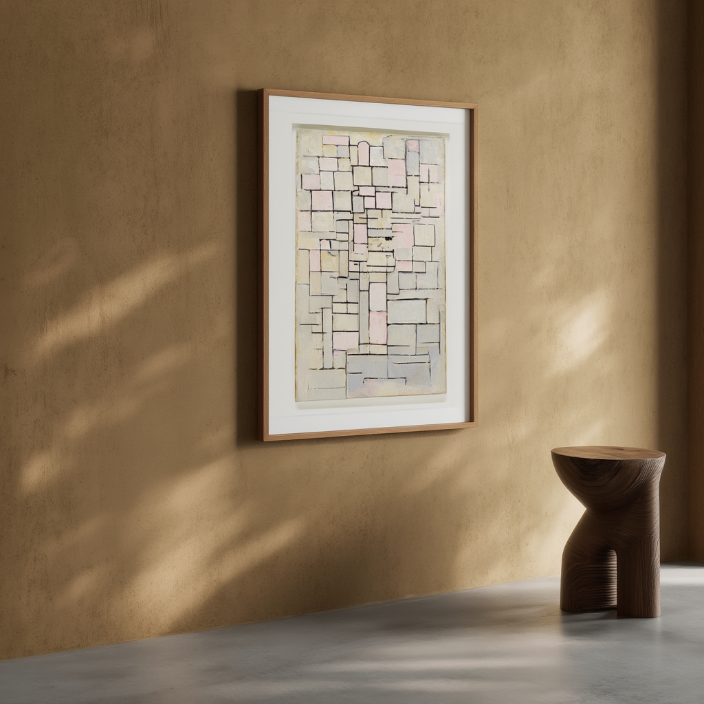 Piet Mondrian – Composition 8 Print (1923) – Iconic Dutch Abstract Art Poster