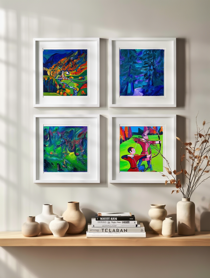 Kirchner Mix and Match 4 Prints — Expressionist Forest Figures