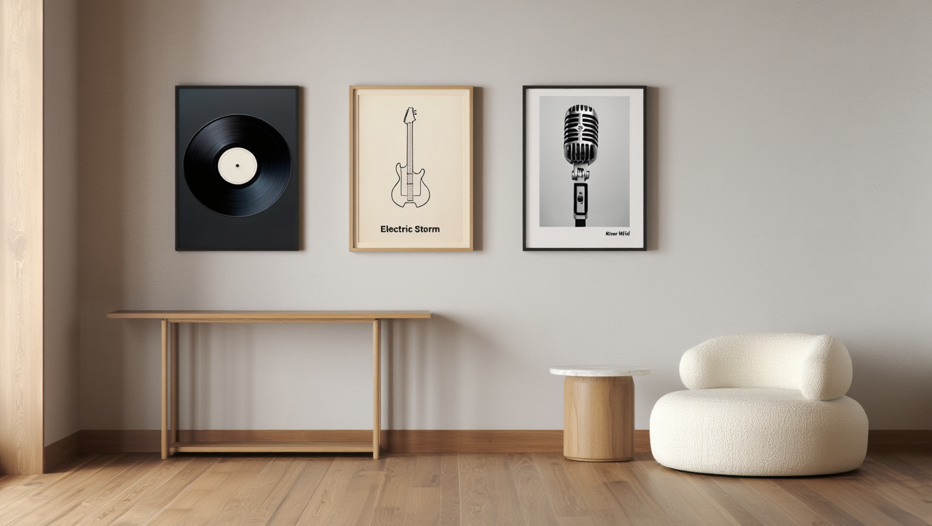 Music Gallery – Japandi Home Office Set of 3