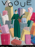 Vogue 1er mars 1932 – Affiche d'illustration de mode vintage
