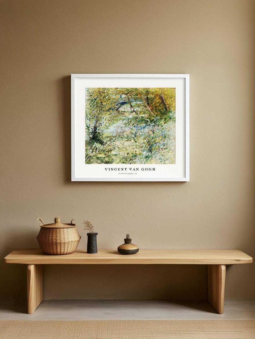 Vincent Van Gogh - River Bank in Springtime Poster