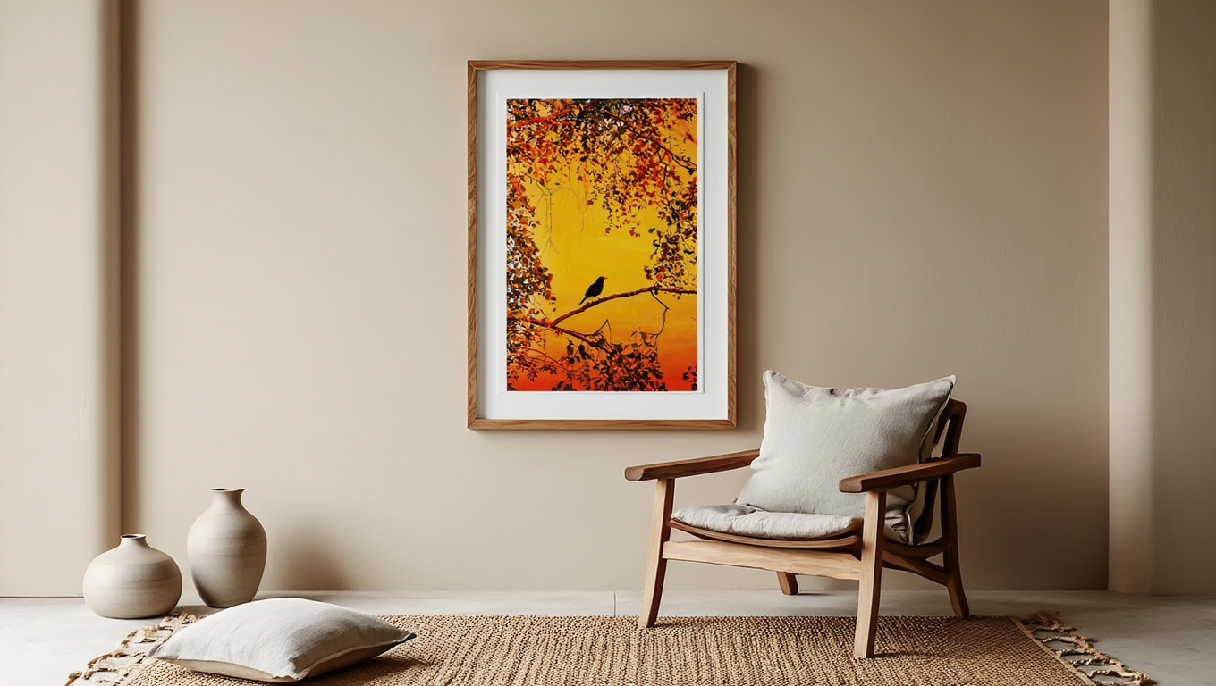 Bird On A Branch Poster