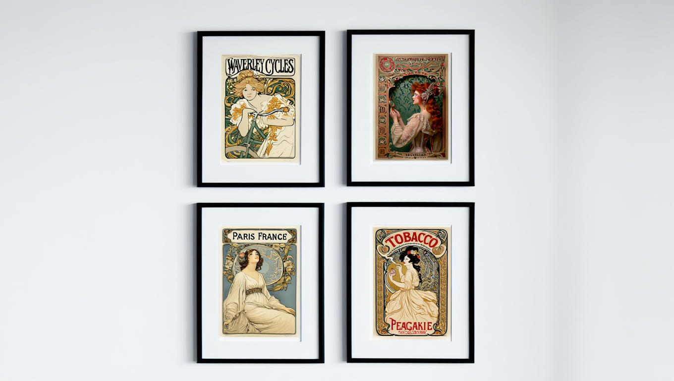 Art Nouveau Masterpieces – Alphonse Mucha 4-Prints