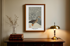 Goose on the Snow – Ohara Koson Poster | Japanese Nature Art Print - Hakyarts