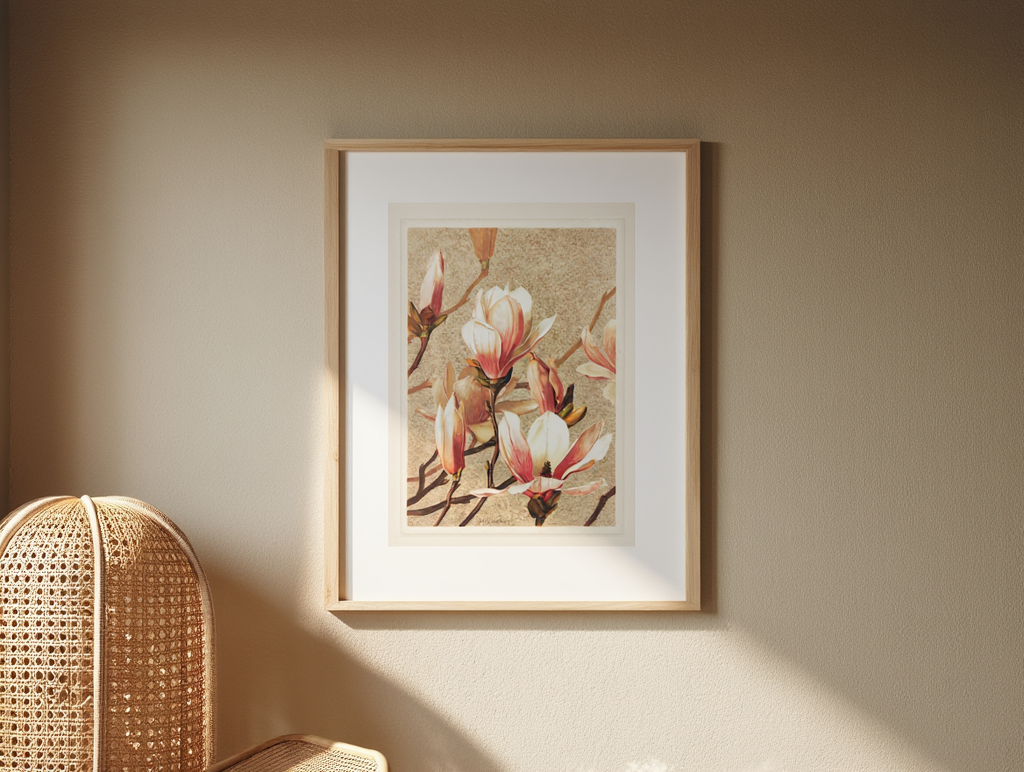 Magnolia by Louis Prang & Co, 1886 – Vintage Botanical Art Print | Classic Floral Wall Decor
